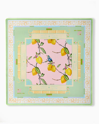 Citrus Songbird Mahjong Mat