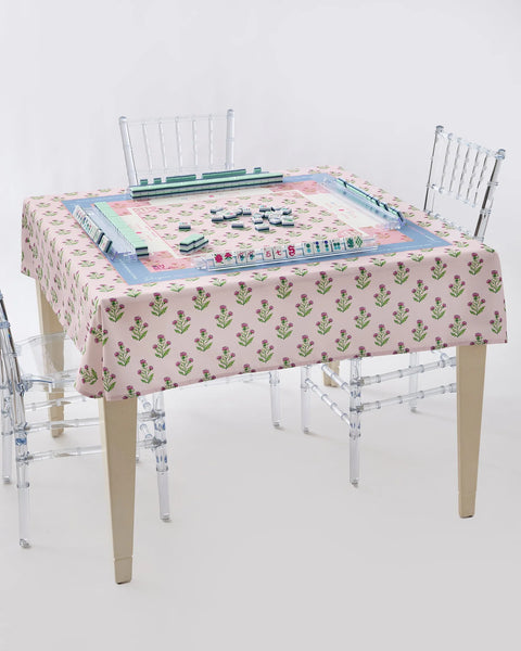 Purple Thistle Instructional Mahjong Tablecloth