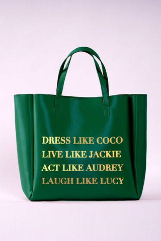 NEVER FULL TOTE - Dress like Coco (Emerald)