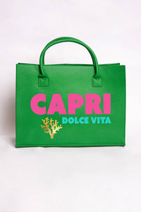 MODERN VEGAN TOTE - Capri Dolce Vita (Kiwi Green)