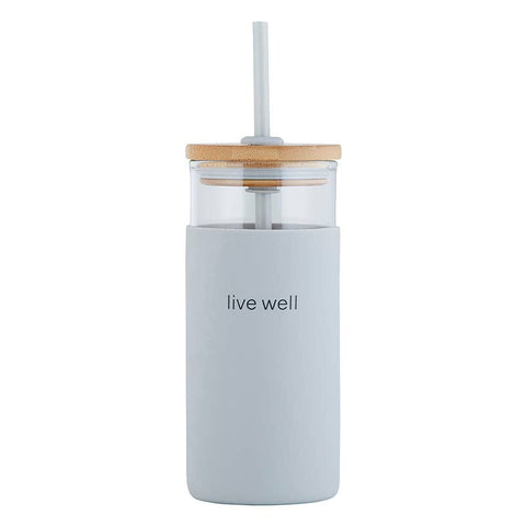 Live Well Glass Tumbler/ Water Bottle