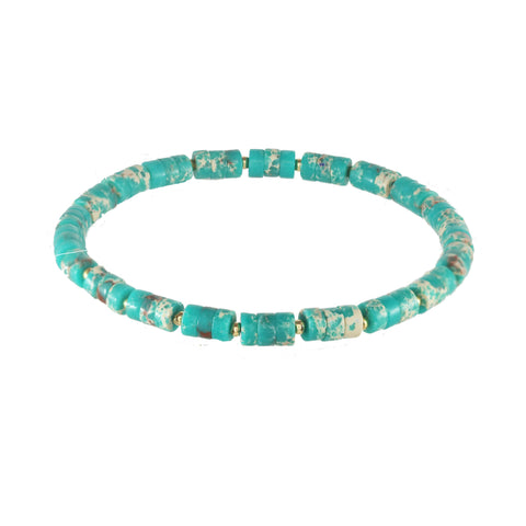 Heishi Stackable Bracelet - Russian Amazonite