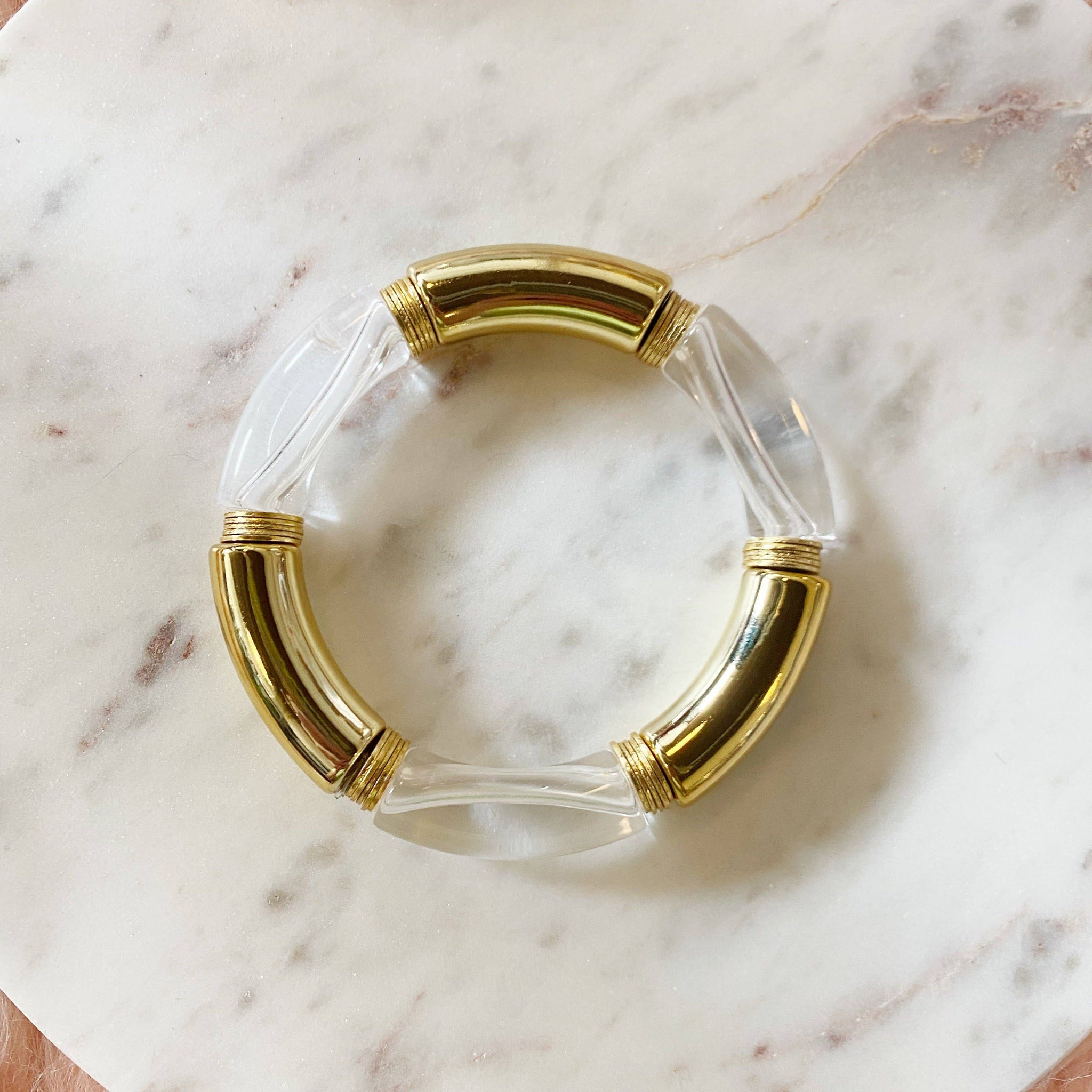 Clear & Gold Bangle