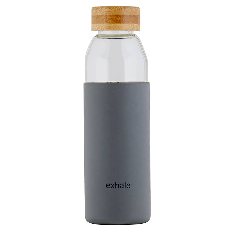 Exhale Glass Water Bottle
