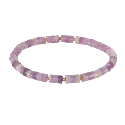 Heishi Stackable Bracelet - Amethyst