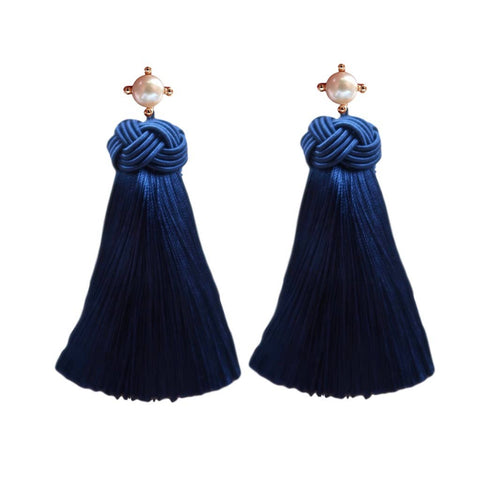 Pearl Tassels - Navy