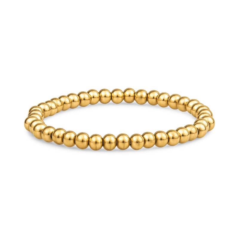 5mm Gold Beaded Bracelet