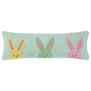 Three Rugee Peeps Type Bunnies Hook Pillow