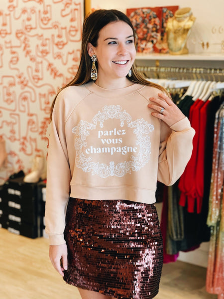Parlez-Vous Champagne Sweatshirt
