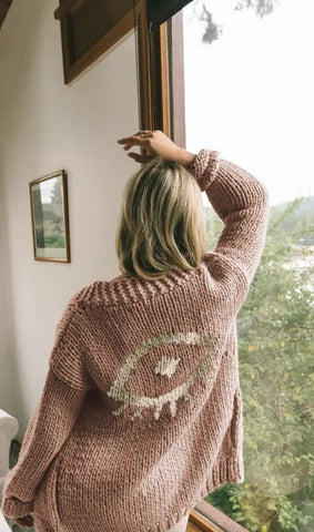 I See You Cardigan - Smokey Rose