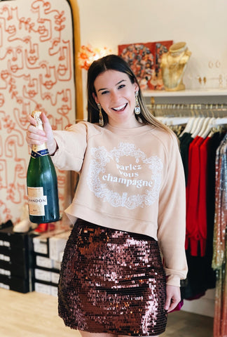 Parlez-Vous Champagne Sweatshirt