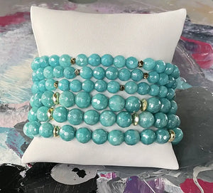 Turquoise Jade Bracelets (set of 2)